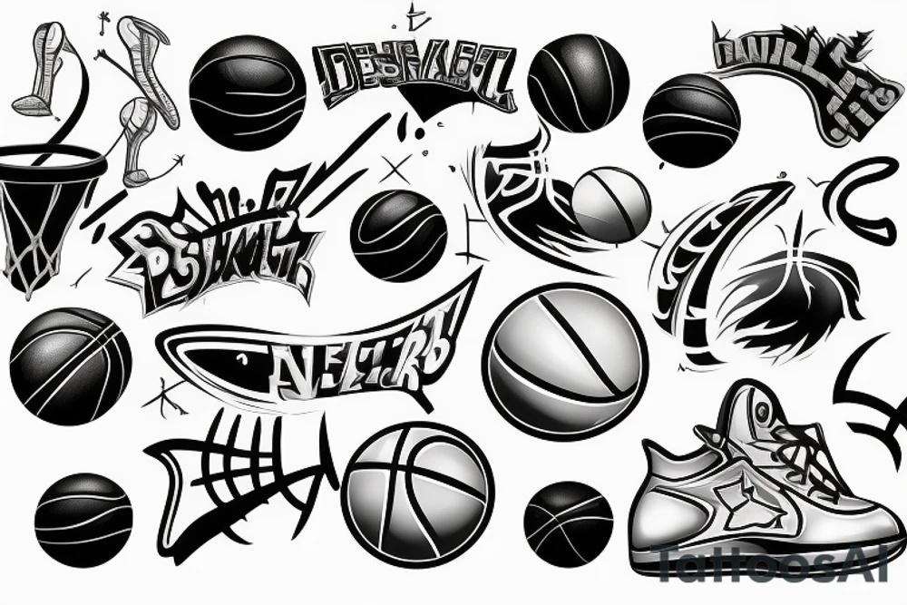 Basketball comet tattoo idea