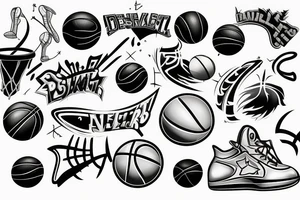 Basketball comet tattoo idea