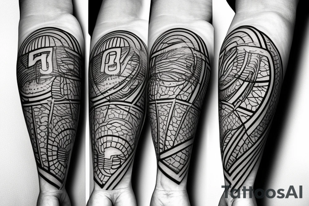 Basketball trailing flames tattoo idea