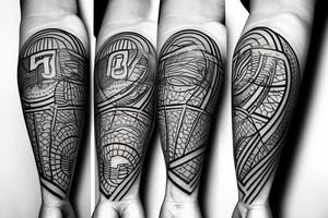 Basketball trailing flames tattoo idea