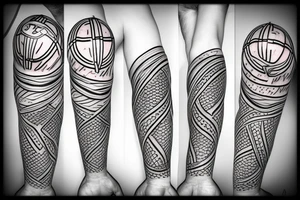 Basketball trailing flames tattoo idea