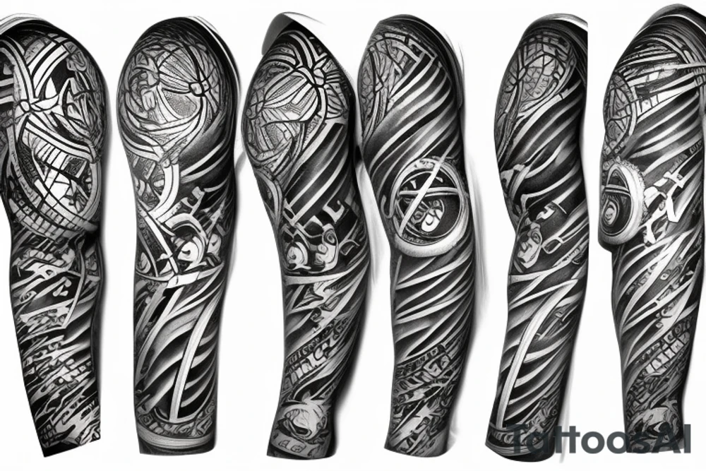 Basketball trailing flames tattoo idea