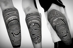 Basketball trailing flames tattoo idea