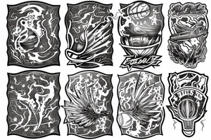 Basketball flaming comet tattoo idea