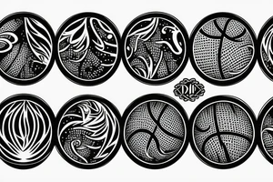 Basketball flaming comet tattoo idea
