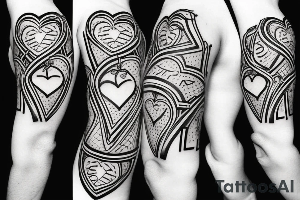 Basketball heart tattoo idea