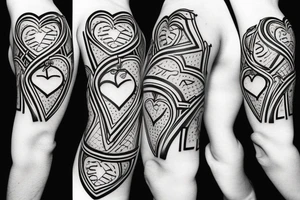 Basketball heart tattoo idea