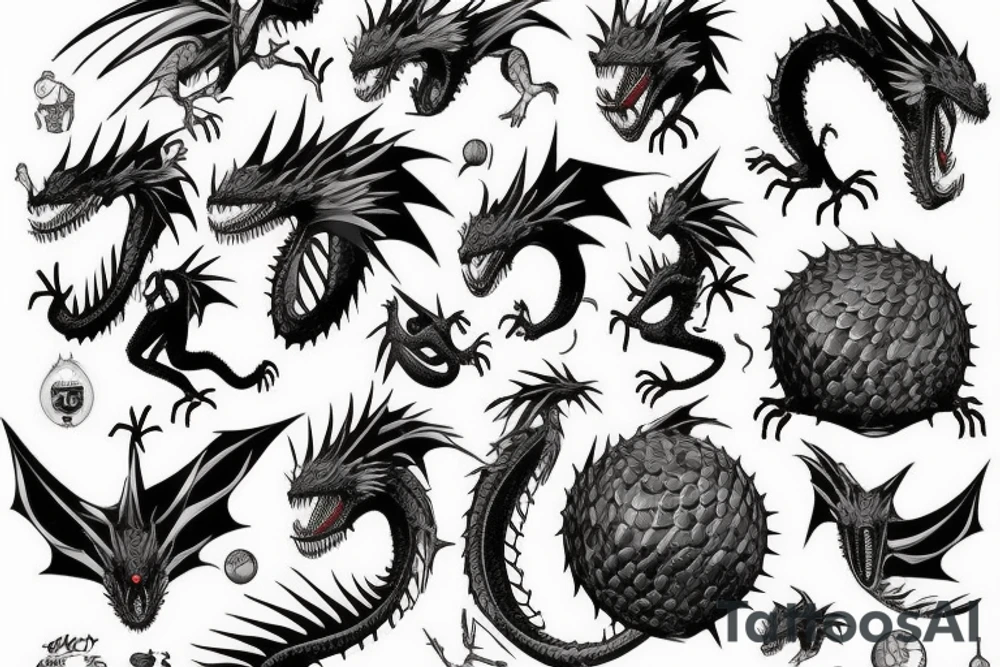 Drogon ball tattoo idea