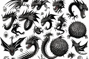 Drogon ball tattoo idea