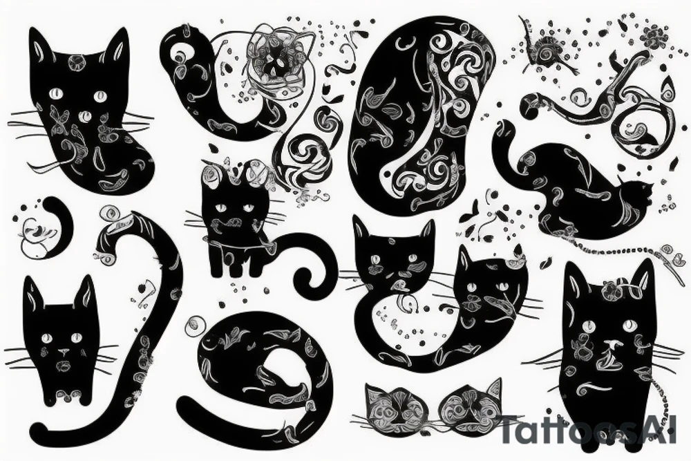 Cat a dress tattoo idea