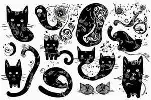 Cat a dress tattoo idea