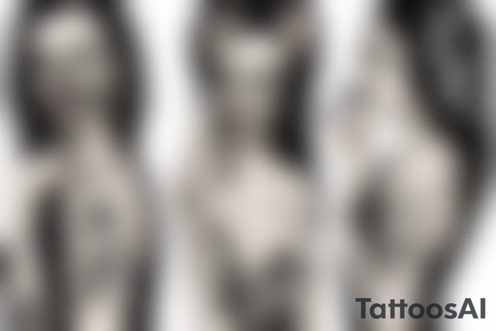 cat in a dress with a cigarette tattoo idea
