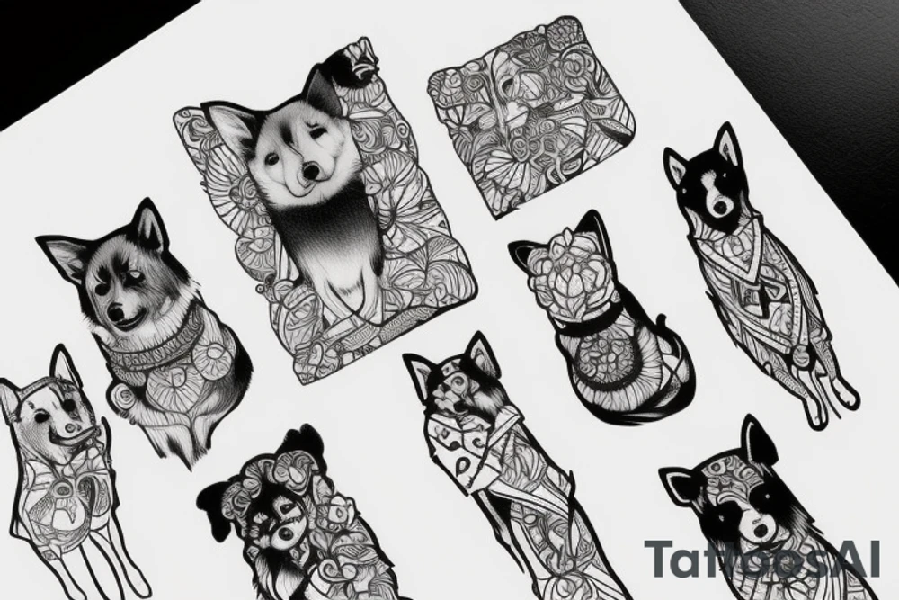 Akūta inu tattoo idea