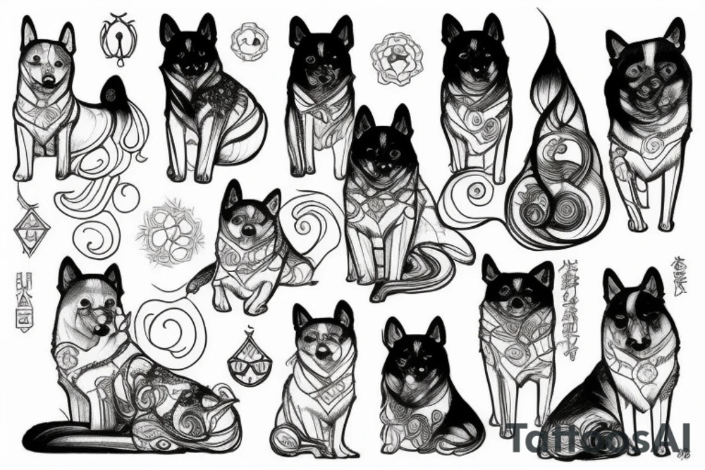 Akūta inu tattoo idea