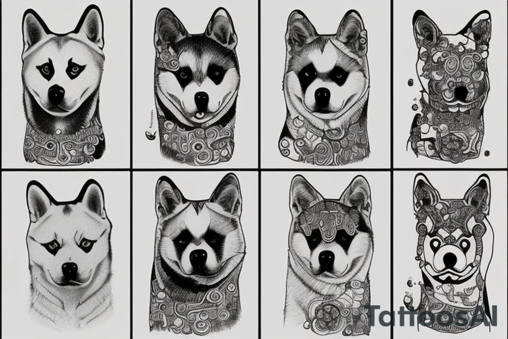 Akita inu tattoo idea