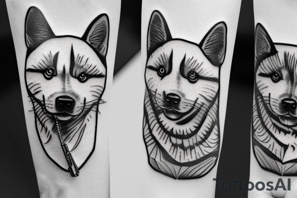 Akita inu tattoo idea
