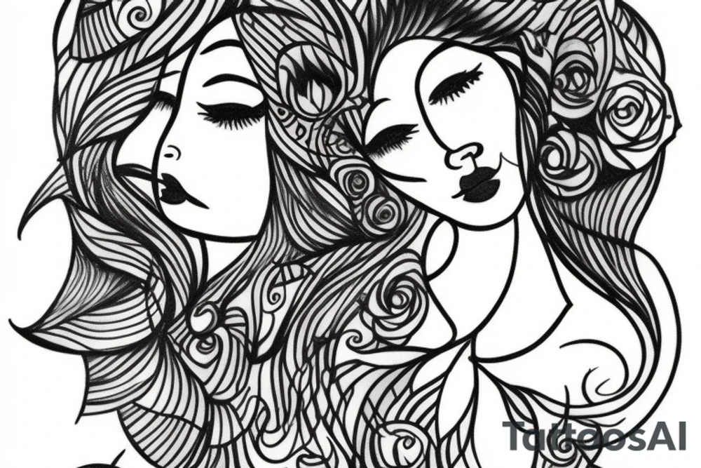 Dark willow in flowers tattoo idea