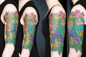 Dark willow from dota 2 
in flowers tattoo idea