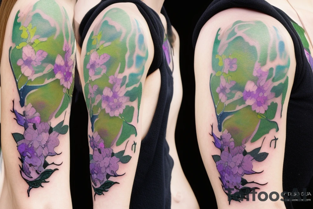 Dark willow from dota 2 
in flowers tattoo idea