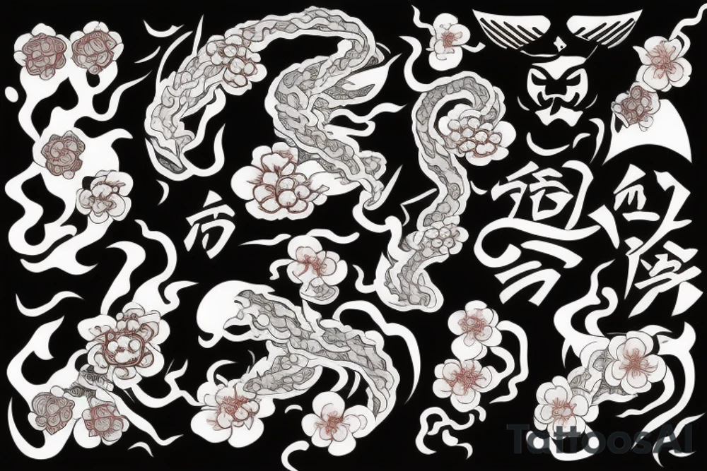 sakura hunnya irezumi smoke japanese traditional tattoo idea
