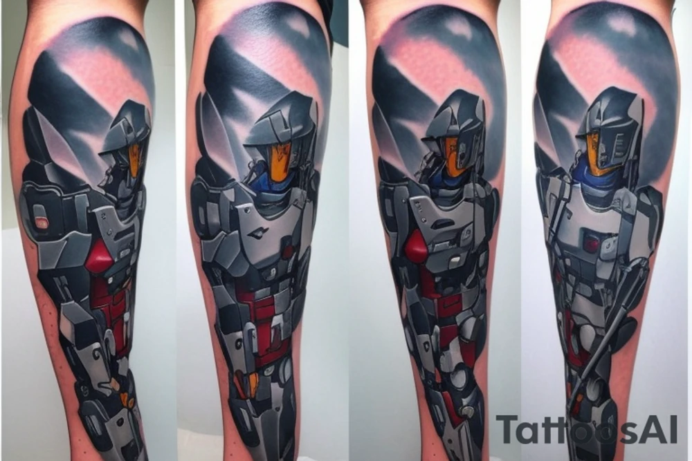 gundam wing style mech like grim reaper tattoo idea