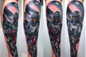 gundam wing style mech like grim reaper tattoo idea