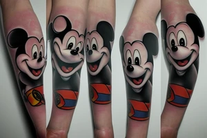 dystopian mickey mouse with a cocaine addiction tattoo idea