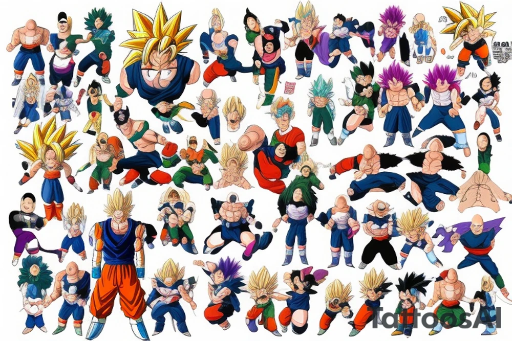 dragonball z bulma and chi chi tattoo idea