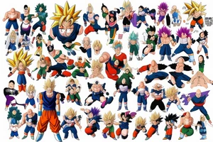 dragonball z bulma and chi chi tattoo idea