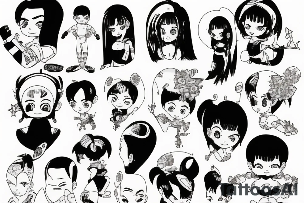 bulma and chi chi tattoo idea