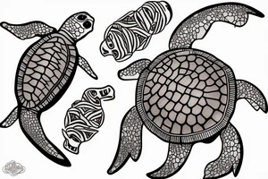 loggerhead turtle tattoo idea