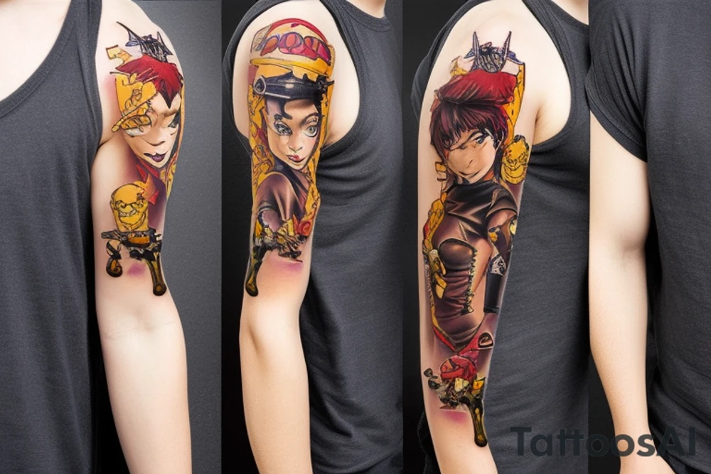 spike cowboy beebop tattoo idea