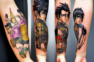jet black cowboy beebop tattoo idea
