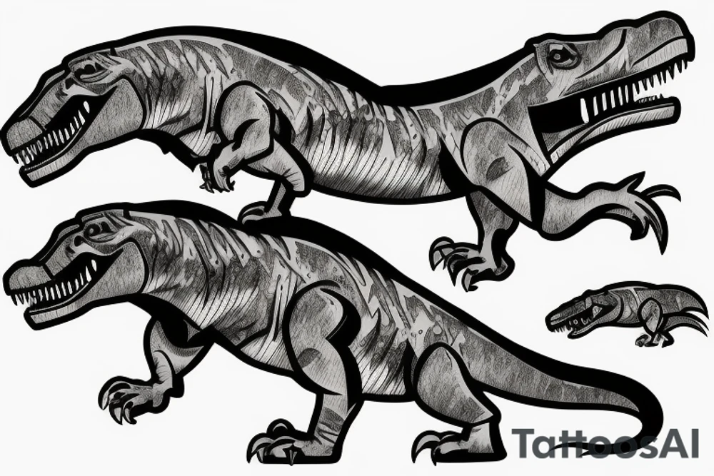 P40 Warhog T-Rex tattoo idea
