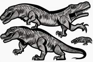 P40 Warhog T-Rex tattoo idea