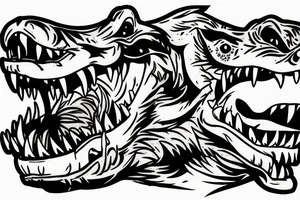 P40 Warhog T-Rex tattoo idea