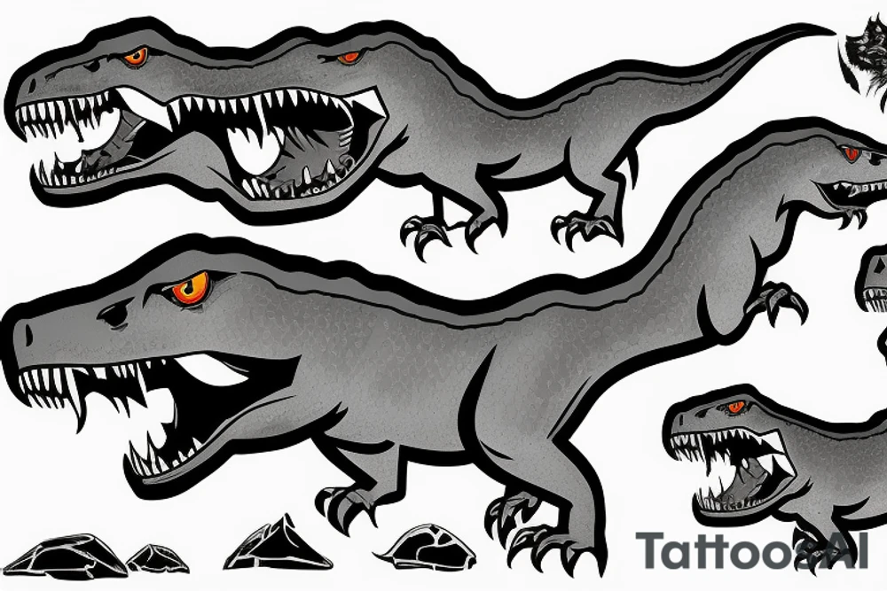 P40 Warhawk T-Rex tattoo idea