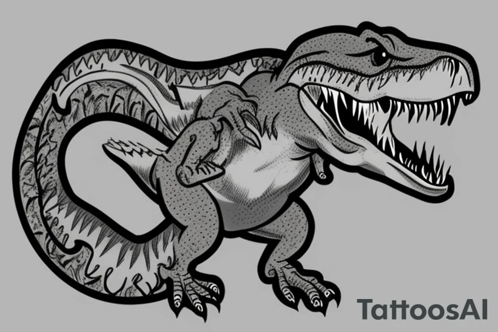P40 Warhawk T-Rex tattoo idea