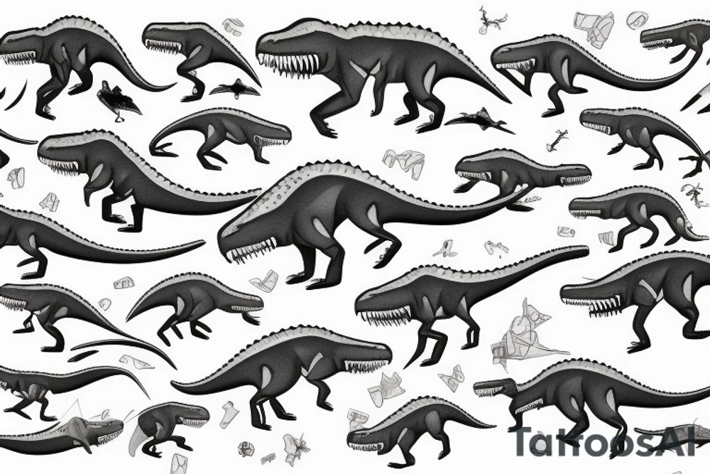 P40 Plane T-rex tattoo idea