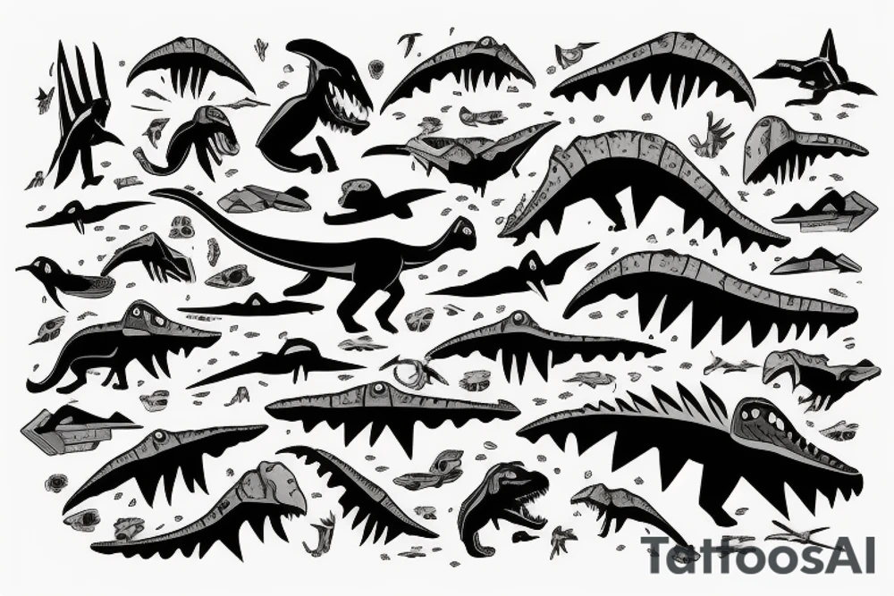 P40 Plane Dinosaur tattoo idea