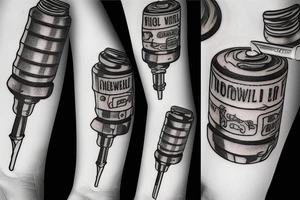 screwdriver vintage wooden handle tattoo idea