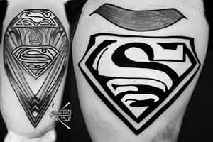 celtic style superman logo tattoo idea