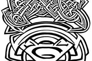 celtic style superman logo tattoo idea
