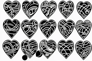 basketball heart fire tattoo idea