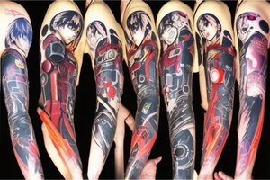 Cyberpunk evangelion eva-01 sleeve tattoo idea
