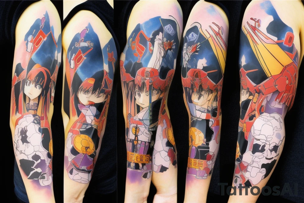evangelion eva-01 sleeve tattoo idea