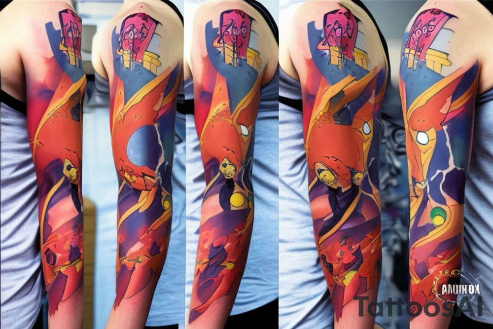evangelion eva-01 sleeve tattoo idea