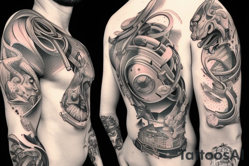Eva 01 high definition super detailed manly tattoo idea