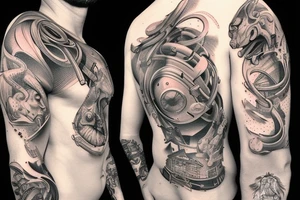 Eva 01 high definition super detailed manly tattoo idea