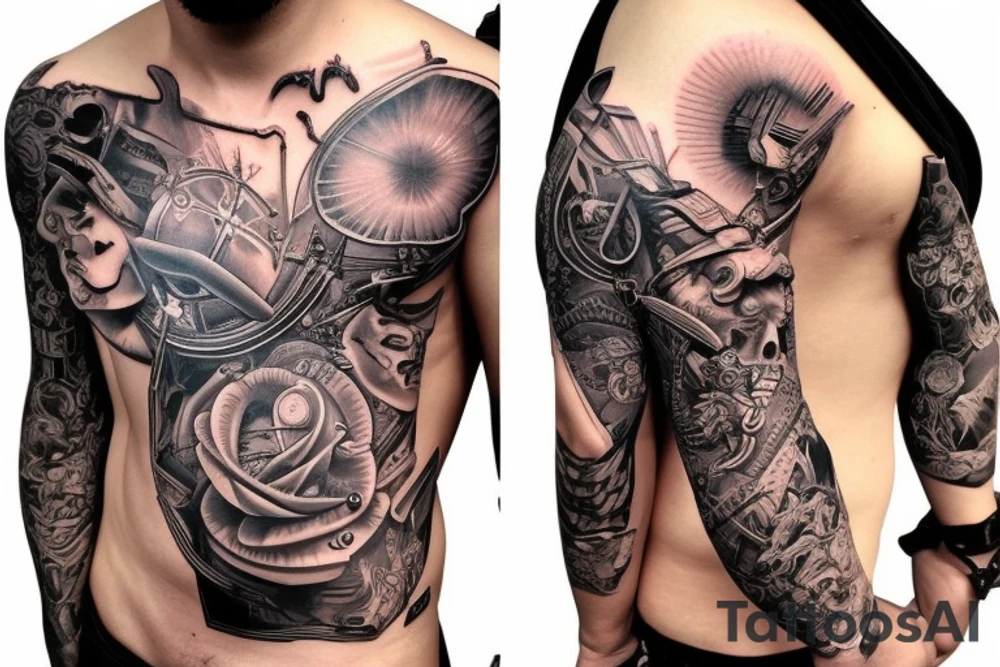 Eva 01 high definition super detailed manly tattoo idea